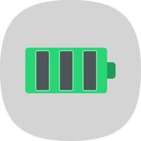 Battery Flat Curve Icon vector