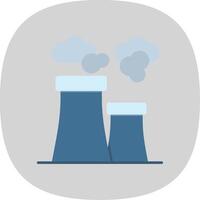 Air Pollution Flat Curve Icon vector