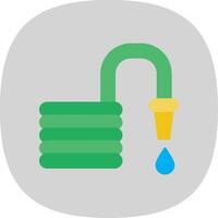 Garden Hose Flat Curve Icon vector