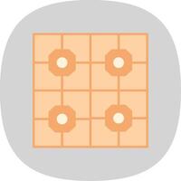 Floor Tiles Flat Curve Icon vector