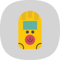 Dosimeter Flat Curve Icon vector