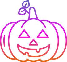 Pumpkin Line Gradient Icon vector