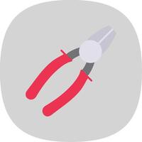 Wire Cutters Flat Curve Icon vector