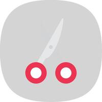 Scissors Flat Curve Icon vector