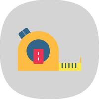 Tape Measure Flat Curve Icon vector