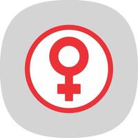 Female symbol Flat Curve Icon vector
