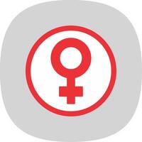 Female symbol Flat Curve Icon vector