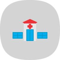 Emergency Room Flat Curve Icon vector