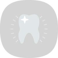 Tooth Flat Curve Icon vector