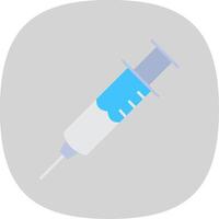 Injection Flat Curve Icon vector