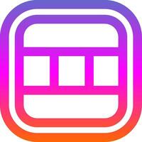 Layout Line Gradient Icon vector