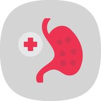 gastroenterología plano curva icono vector