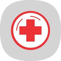 hospital firmar plano curva icono vector