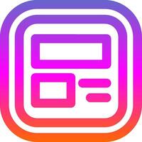 Layout Line Gradient Icon vector