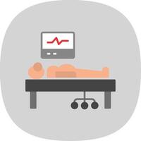 ICU Room Flat Curve Icon vector