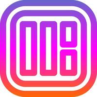 Layout Line Gradient Icon vector