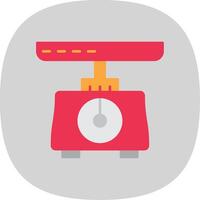 Weighing Scale Flat Curve Icon vector