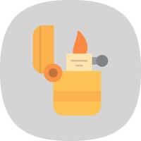 Lighter Flat Curve Icon vector