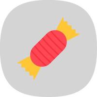 Toffee Flat Curve Icon vector