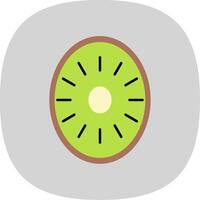 Kiwi Flat Curve Icon vector