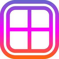 Layout Line Gradient Icon vector