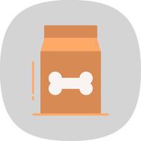 Pet Food Flat Curve Icon vector