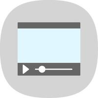 Online Streaming Flat Curve Icon vector