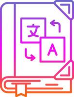 Language learning Line Gradient Icon vector