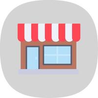 Grocery Store Flat Curve Icon vector