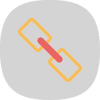 Link Flat Curve Icon vector