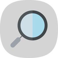 Search Flat Curve Icon vector