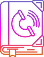 Contact Line Gradient Icon vector