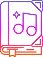 Music Line Gradient Icon vector