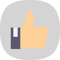 Good Flat Curve Icon vector