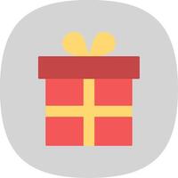 Gift Flat Curve Icon vector