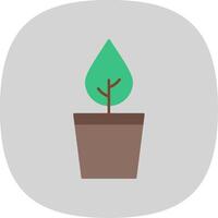 Nature Flat Curve Icon vector