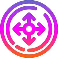 Move Line Gradient Icon vector