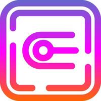 Endpoint Line Gradient Icon vector
