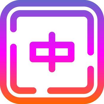 alinear objetos línea degradado icono vector