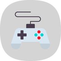 juego consola plano curva icono vector