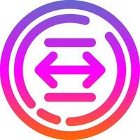 Left and right arrow Line Gradient Icon vector