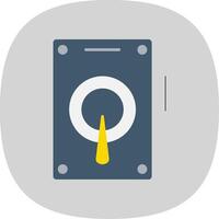 Hard Drive Flat Curve Icon vector