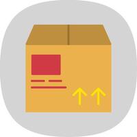 Delivery Box Flat Curve Icon vector