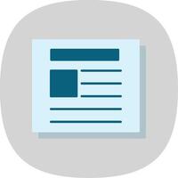 Newspaper Flat Curve Icon vector