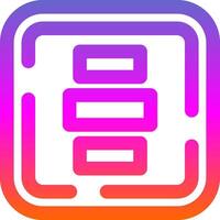 Horizontal Alignment Line Gradient Icon vector