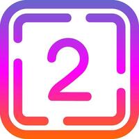 Two Line Gradient Icon vector