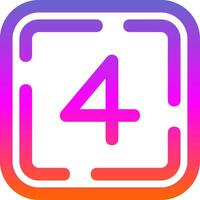 Four Line Gradient Icon vector