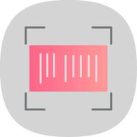 Barcode Flat Curve Icon vector