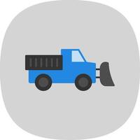 Plow Flat Curve Icon vector