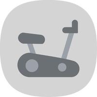 hacer ejercicio bicicleta plano curva icono vector